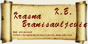 Krasna Branisavljević vizit kartica